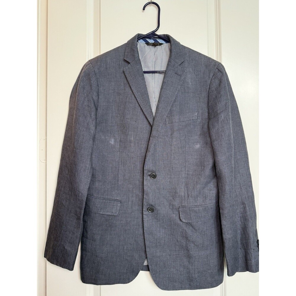 Banana Republic Linen Blazer Mens 38R Chambray Classic Lightweight Sport Coat